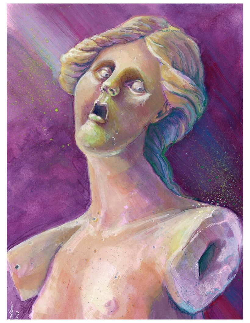Vénus de Milo -Projet final (gouache, Neopastel2)