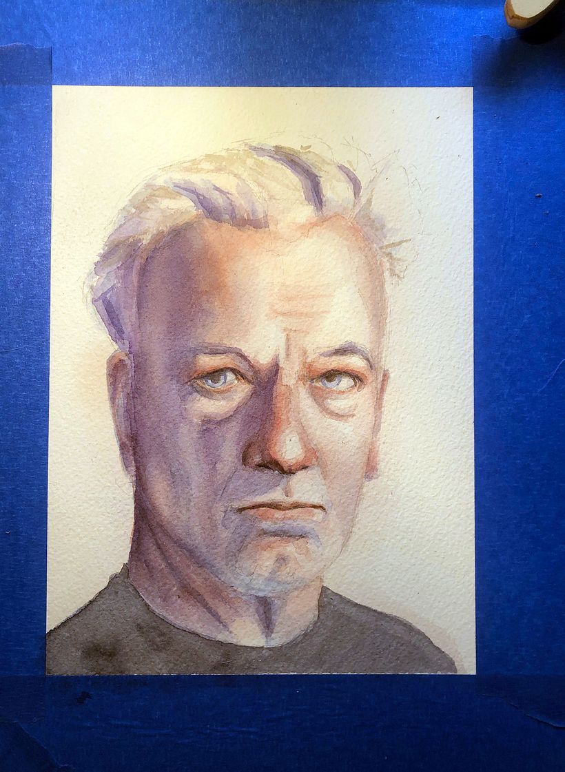 Adjustment layer with limited english red and umber.