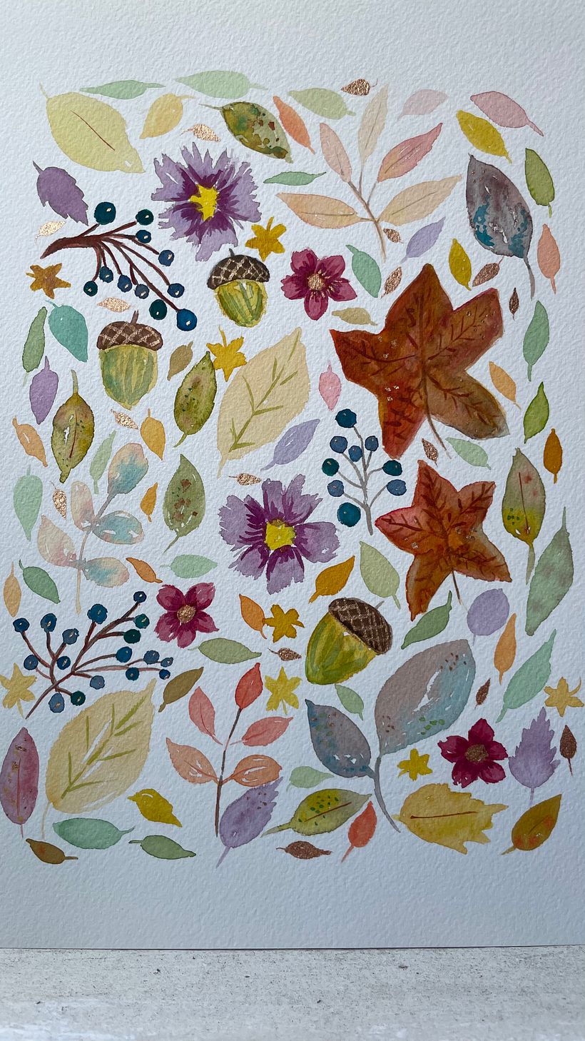 My project for course: Vibrant Floral Patterns with Watercolors 1