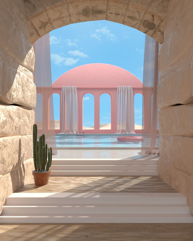 My project for course: 3D Illustration: Surreal Spaces with Cinema 4D 2