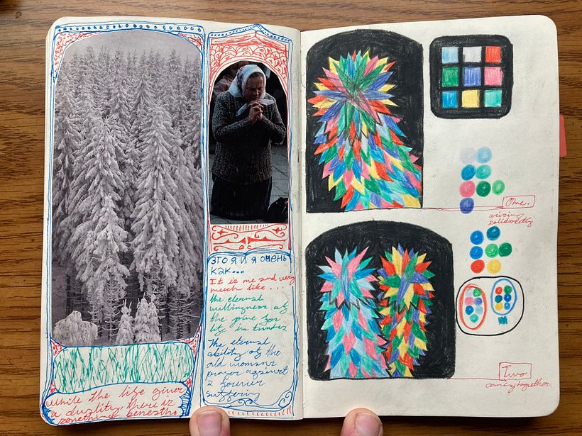 Continued Collage + Color Study.