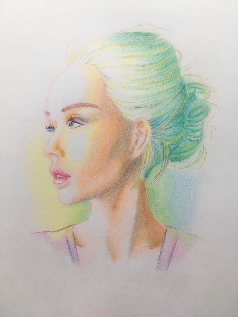 Portrait au crayon de couleur  2