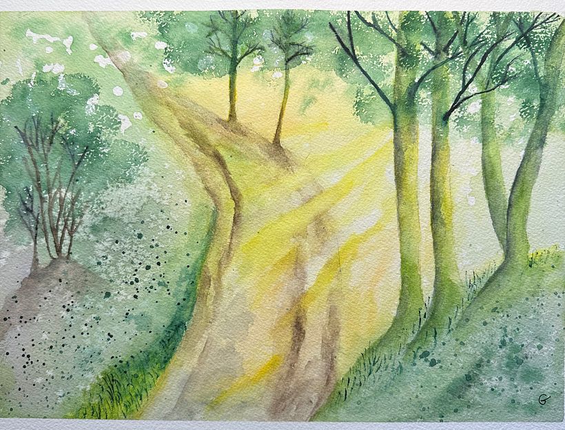 My project for course: Dreamy Watercolor Landscapes: Paint with Light 1