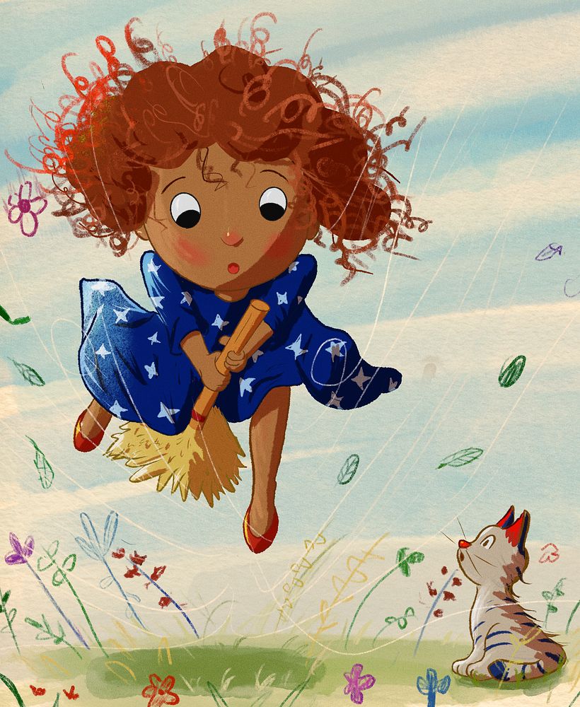 Meu projeto do curso: Ilustração infantil com Procreate: crie cenas mágicas: First flight 2