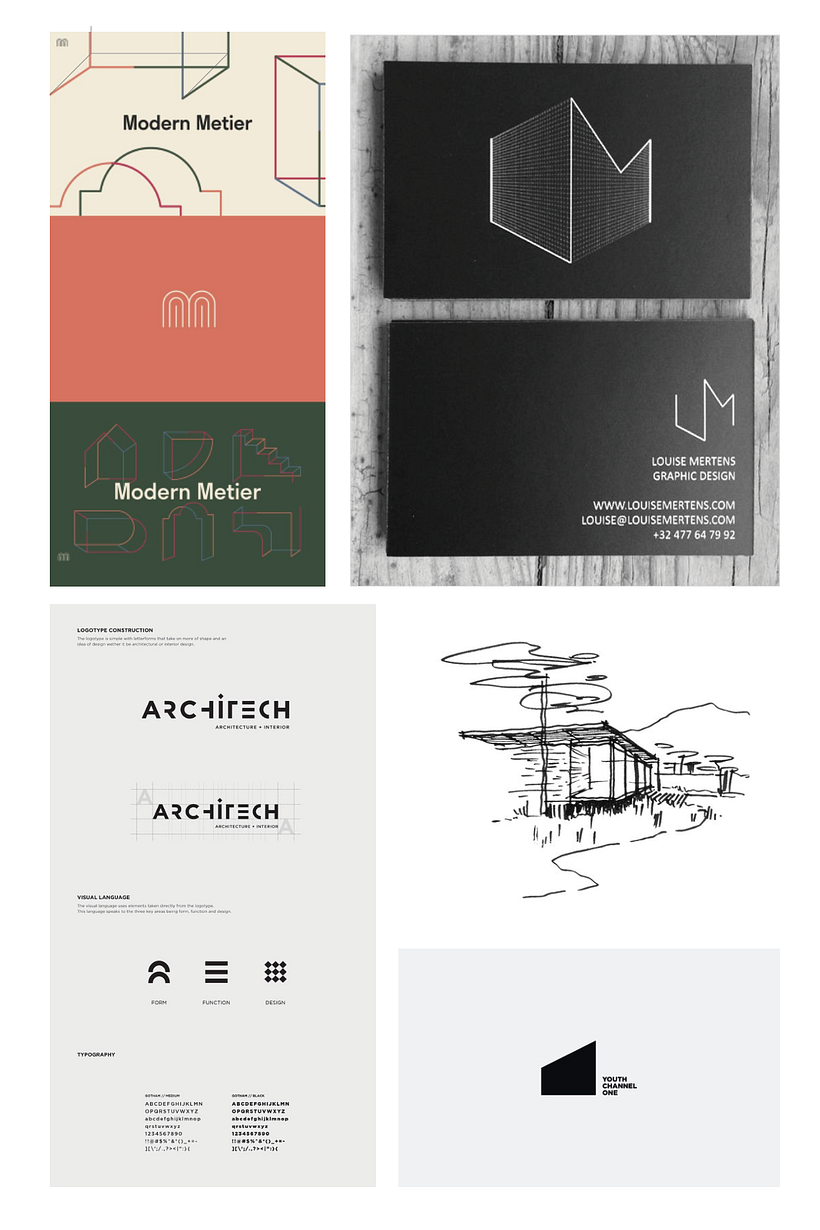 Architectural logo - Il mio progetto del corso: Branding e disegno a mano: crea loghi originali 2