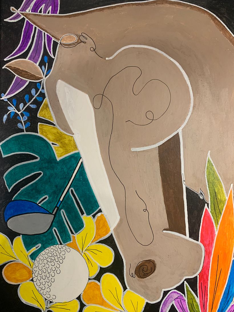 Mi proyecto del curso: Introducción a la pintura acrílica: crea un lienzo tropical 2