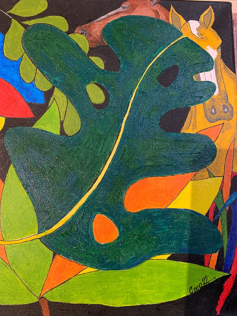 Mi proyecto del curso: Introducción a la pintura acrílica: crea un lienzo tropical 3