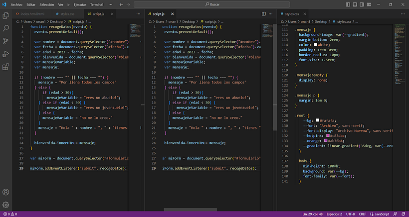 Mi proyecto del curso: Introducción a la programación en JavaScript 1