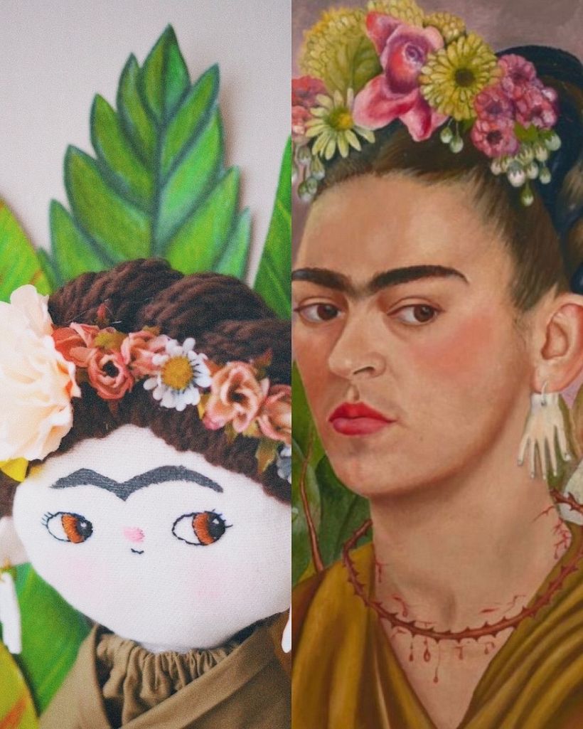 Muñeca Frida Kahlo (Proyecto mujeres artistas) 17