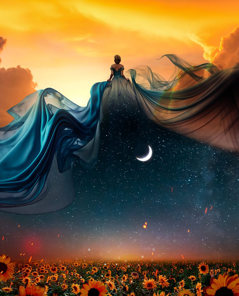 I enjoy blending day and night in my art, it's one of my favorite theme to work on.