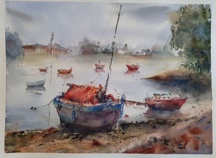 Mi proyecto del curso: Pintura en acuarela de paisajes marinos 3