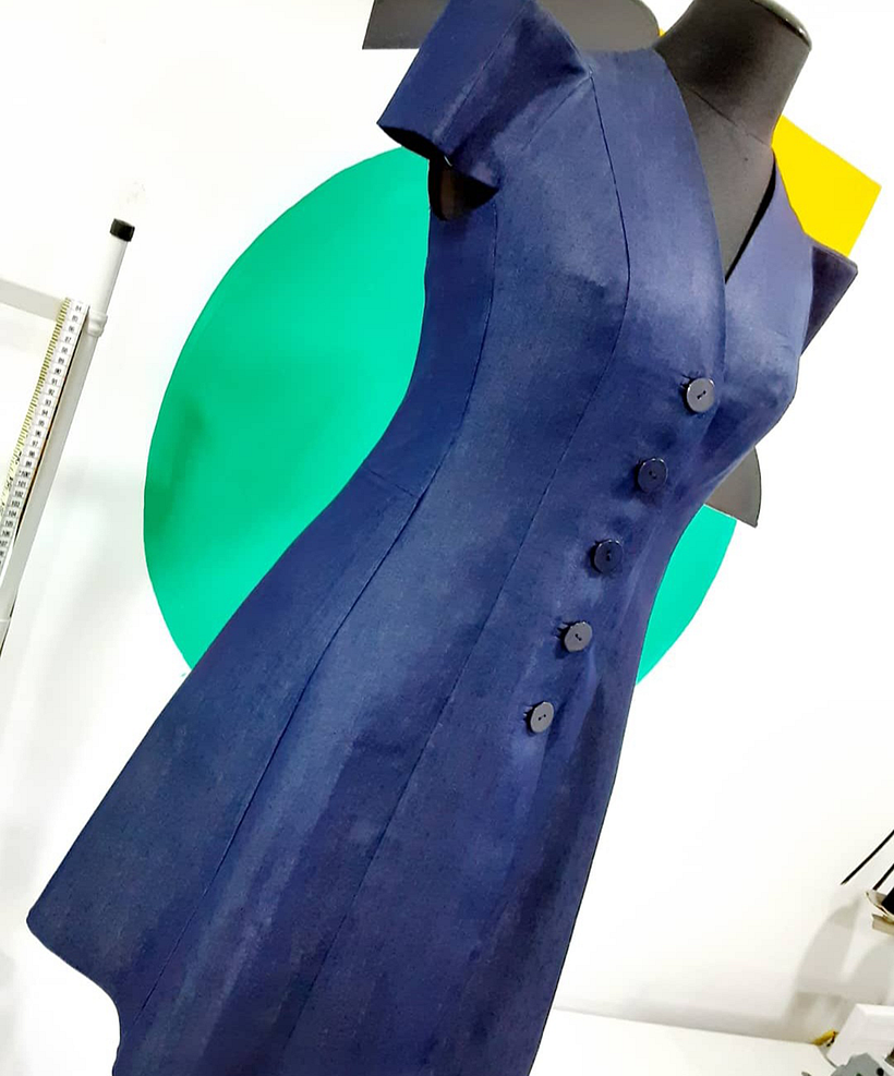 Box Shoulder Dress 2