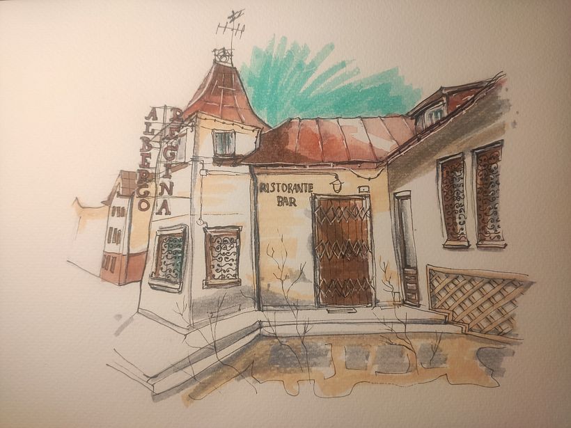 Mi proyecto del curso: Dibujo arquitectónico expresivo con marcadores de colores 3