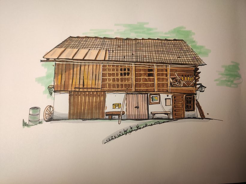 Mi proyecto del curso: Dibujo arquitectónico expresivo con marcadores de colores 4