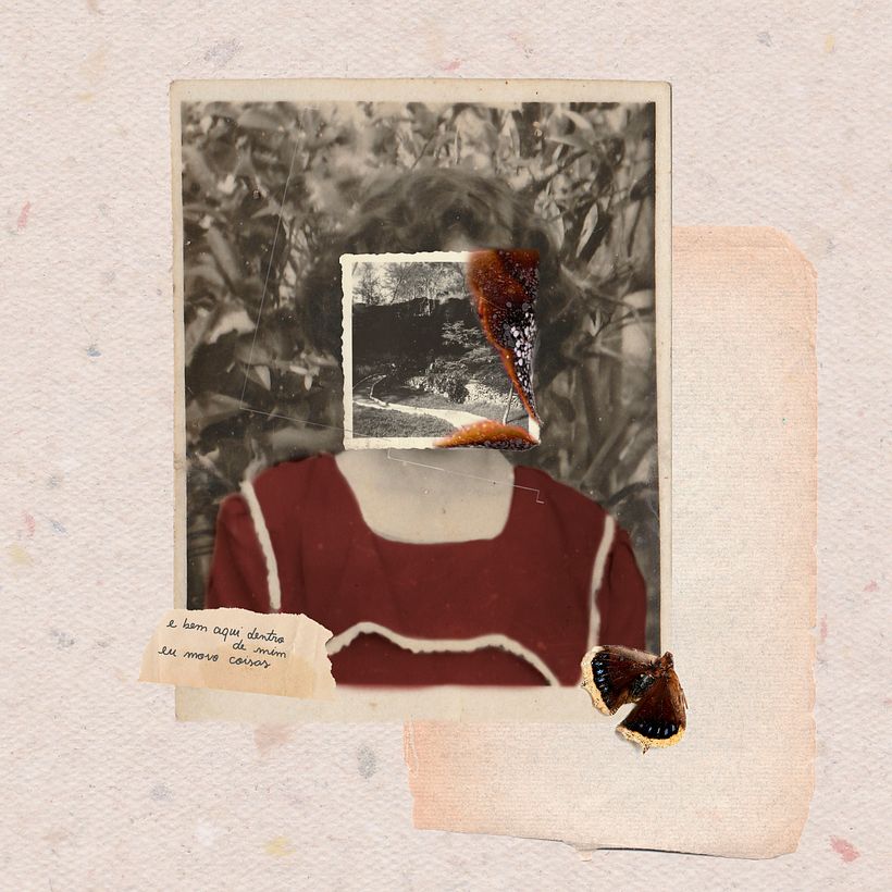 colagem mista inspirada no álbum "Tarde" de Gabriel Ventura