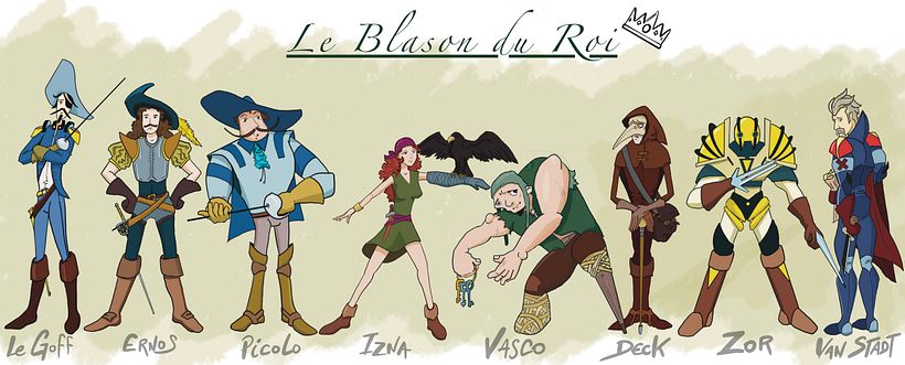Line up Le blason du Roi: Introduction au character design pour animation et jeux vidéo 1