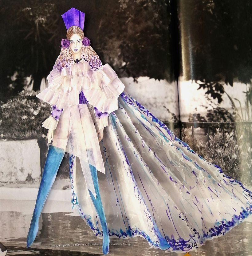 Mi proyecto del curso:  Técnicas creativas para la ilustración de moda 1