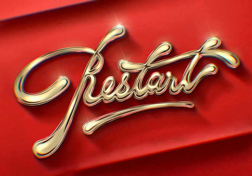 My project for course: Designing 3D Chrome Letters in Procreate 1