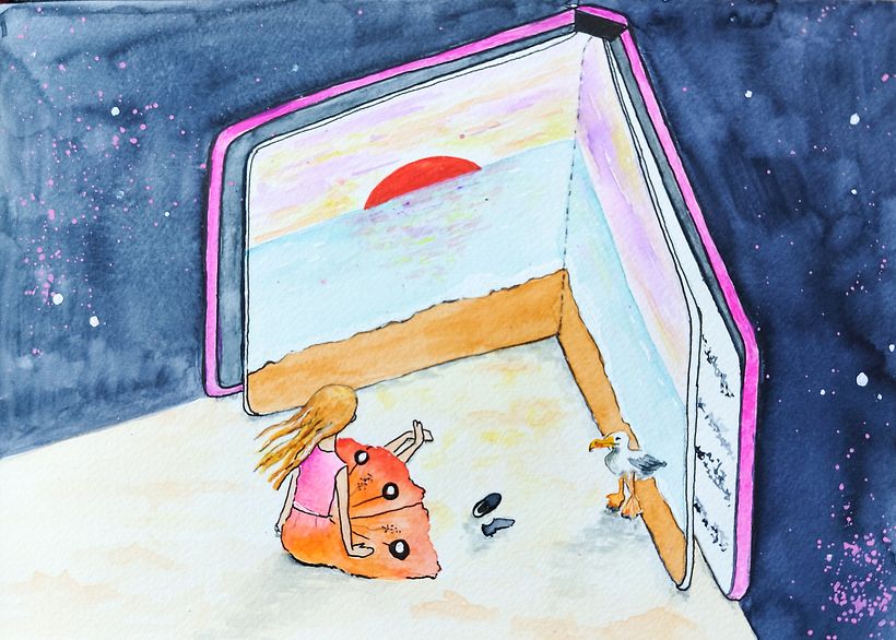 My project for course: Imaginary Worlds Illustrated with Ink and Watercolor 1