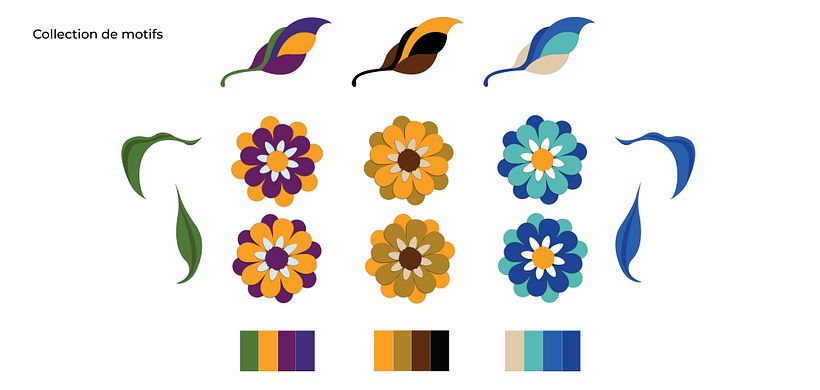 Vectorización y retoque de bocetos con paletas de colores