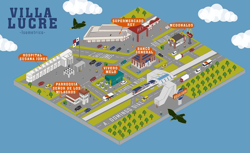 Mi proyecto del curso: Ilustración de mapas isométricos: captura la vibración de una ciudad 1
