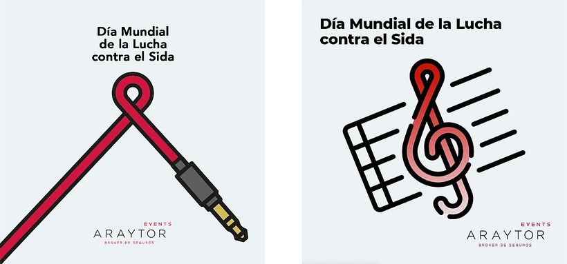 Grafismos para el Día de la lucha contra el Sida