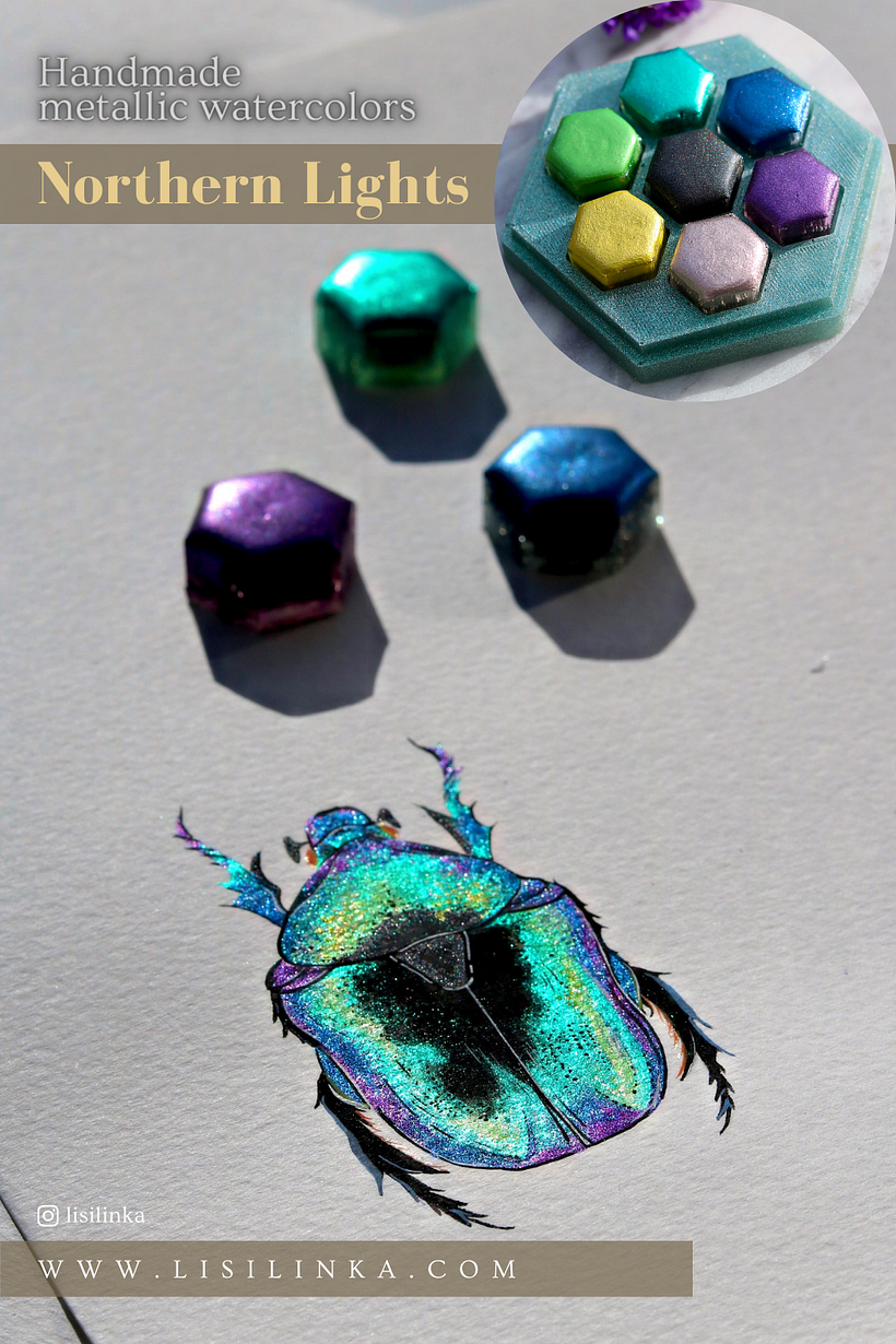 My own metallic watercolors! 9