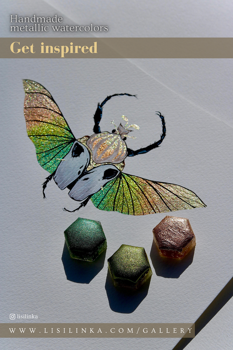 My own metallic watercolors! 11