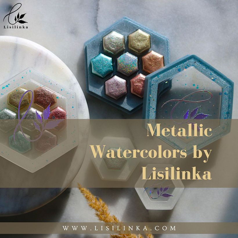 My own metallic watercolors! 2
