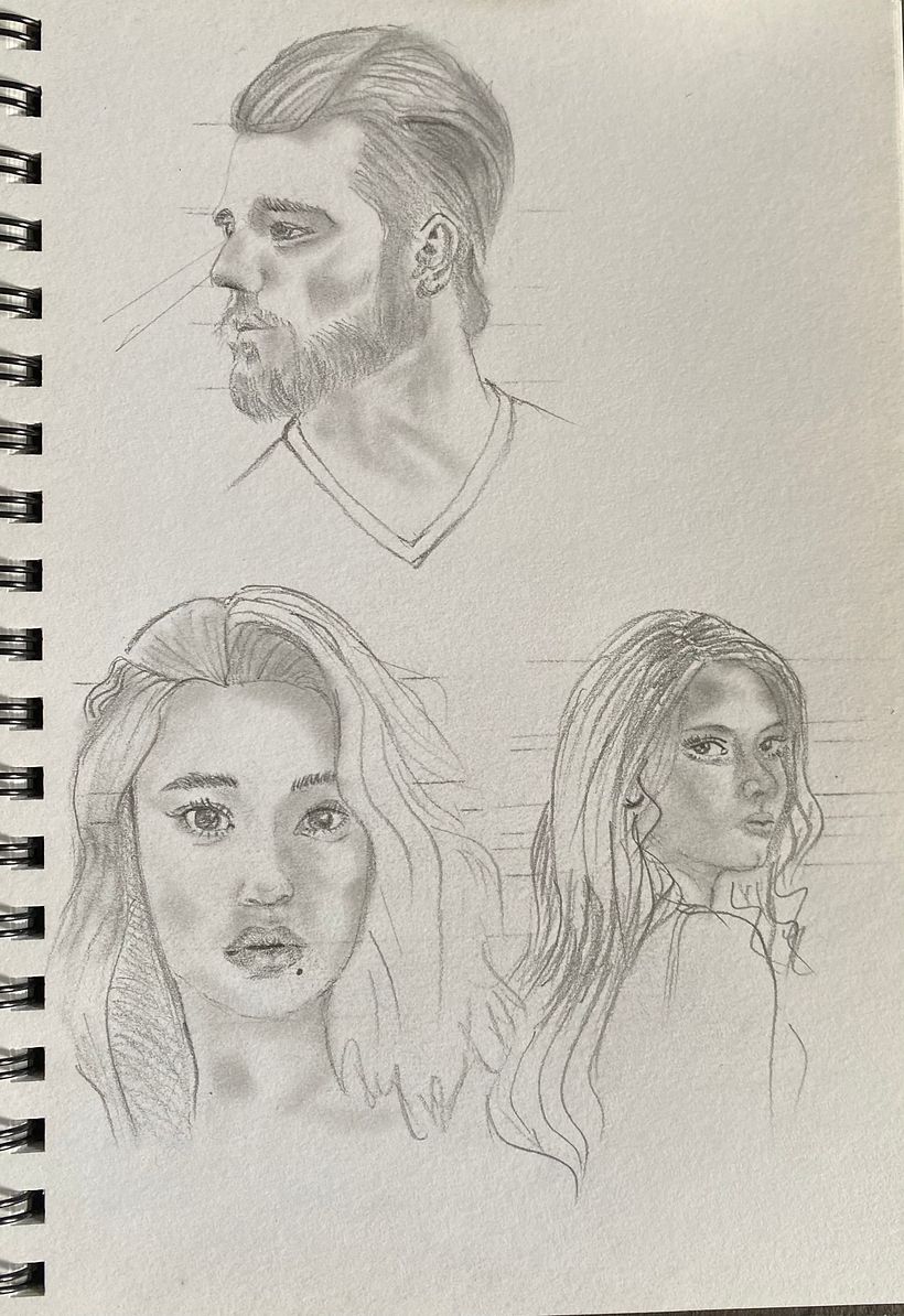 My project for course: Portrait Sketchbooking: Explore the Human Face 1