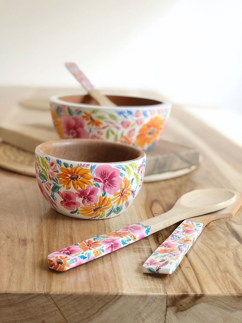 Mi proyecto del curso: Pintura sobre madera: decora tus utensilios 2