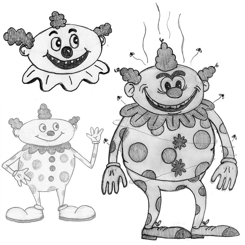 My project for course: Introduction to the Creation of Cartoon Style Characters (final progression of clown) 7