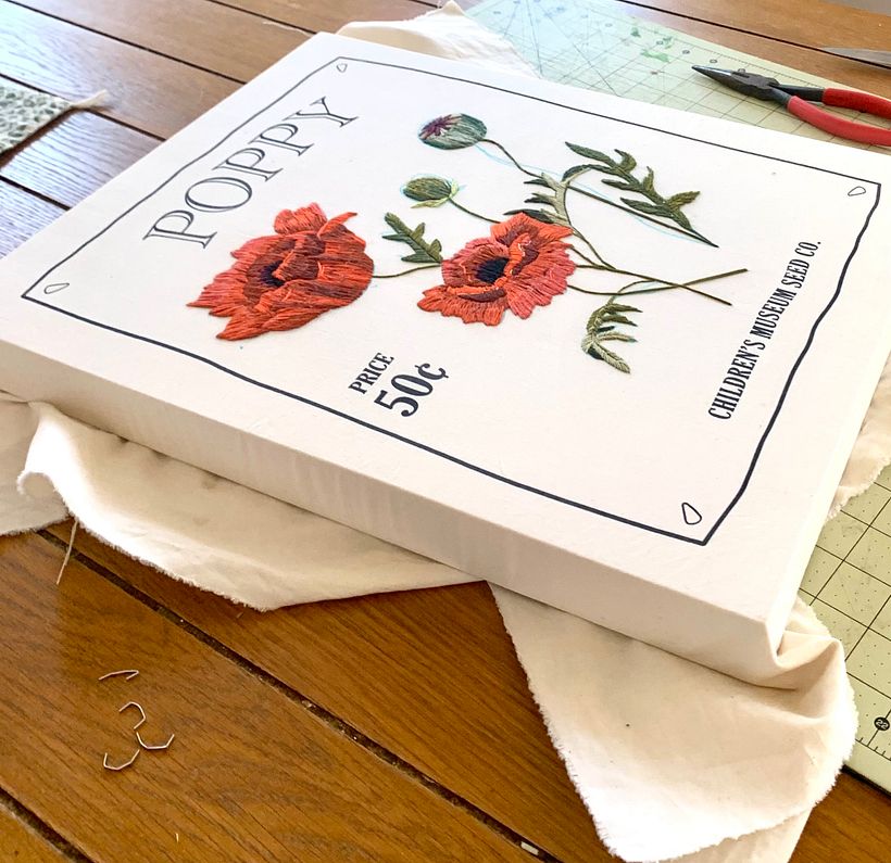Embroidered Vintage Seed Packet Botanical Illustration 5