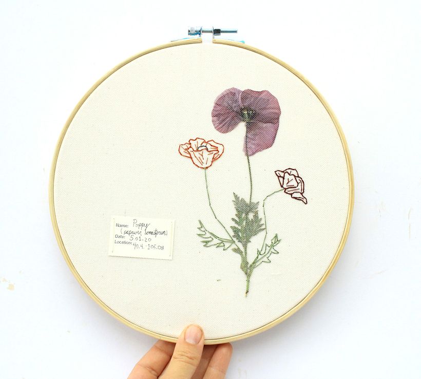 Pressed Plant Embroidery 3