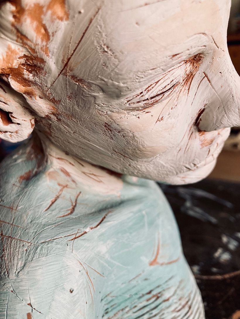 Meu projeto do curso: Introdução à escultura figurativa com argila 20