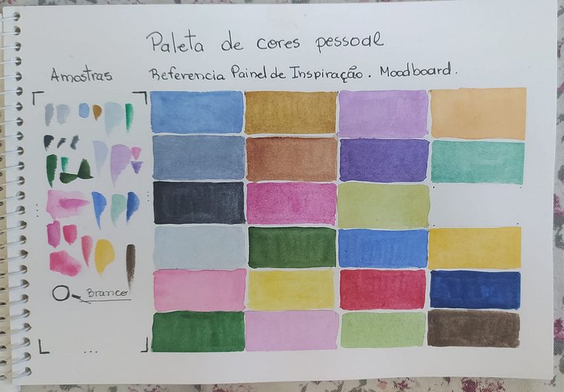 Meu projeto do curso: Criação de paletas de cores com aquarela 8