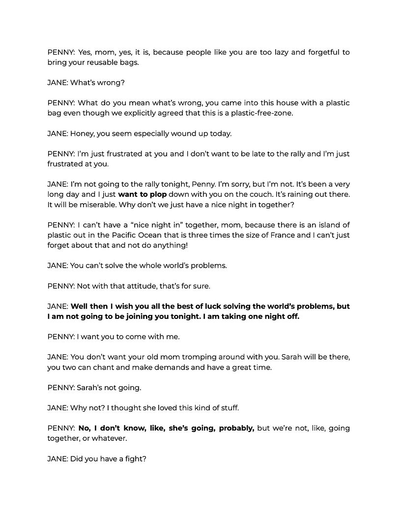 My project for course: Creative Writing for Film and Theater 6