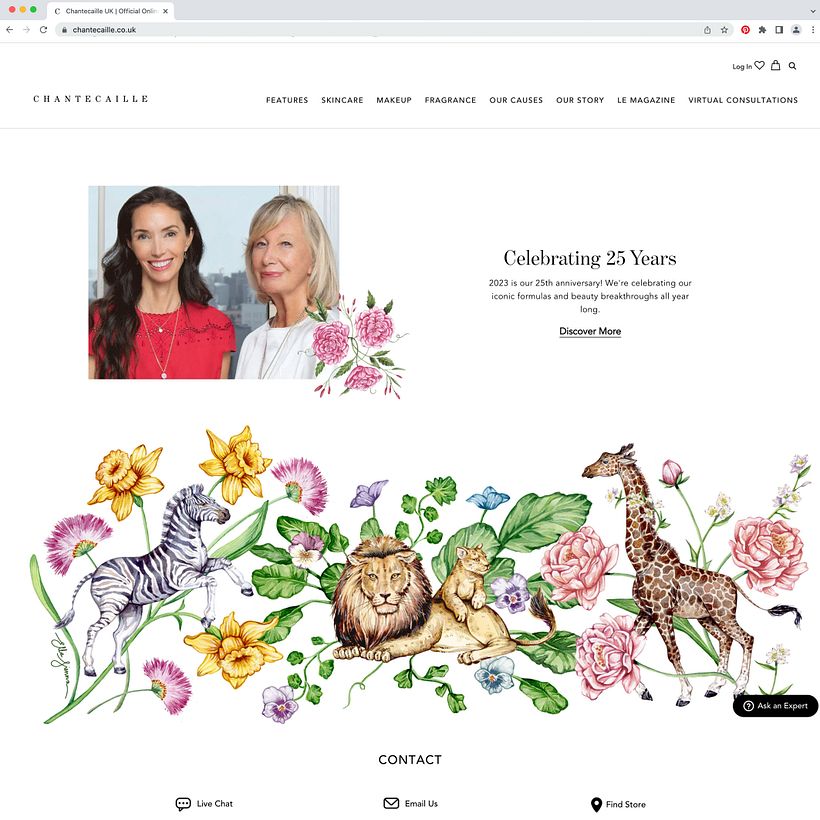 Chantecaille's UK website