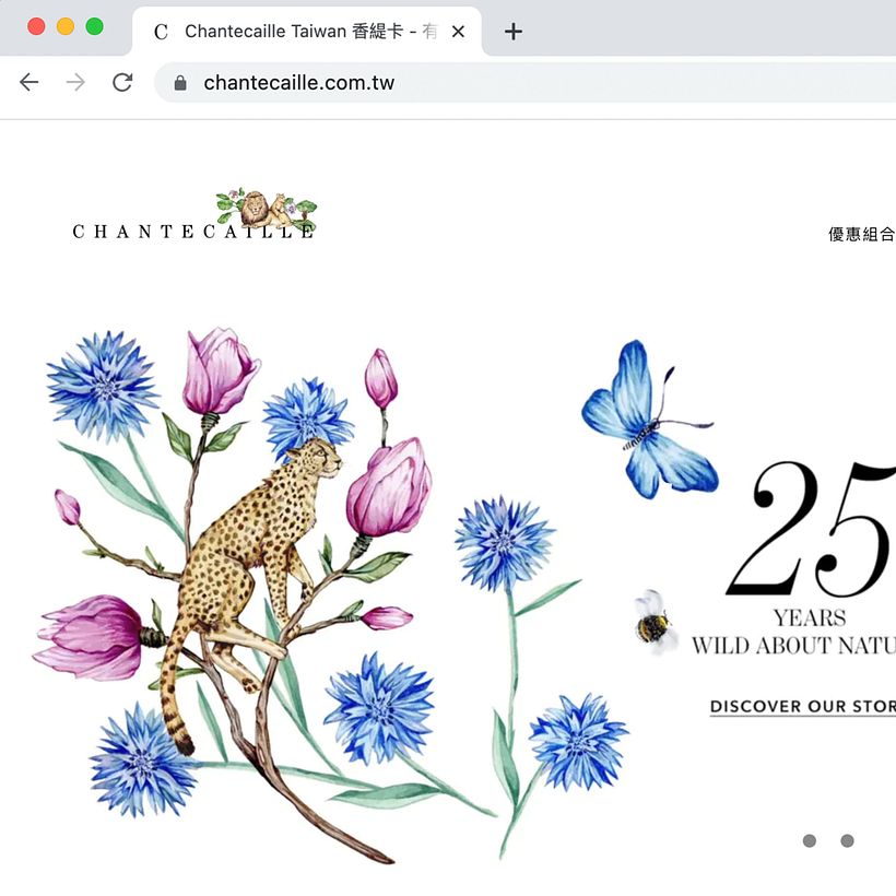 Chantecaille's Taiwanese Website 