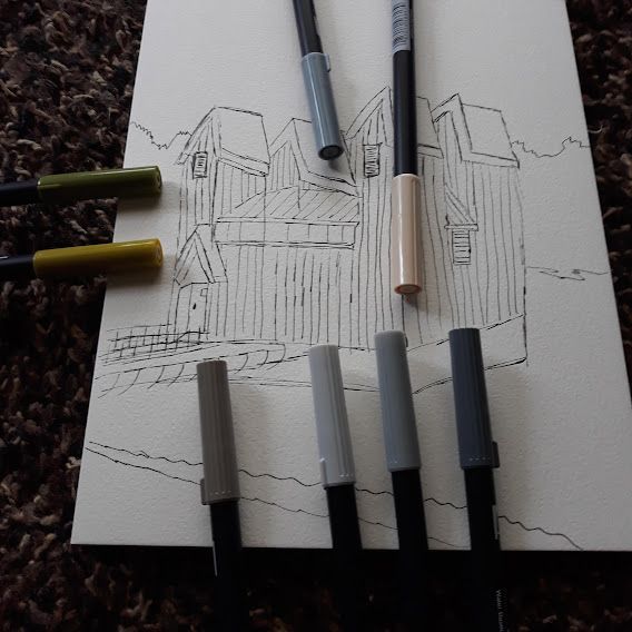 Final sketch with selected markers.