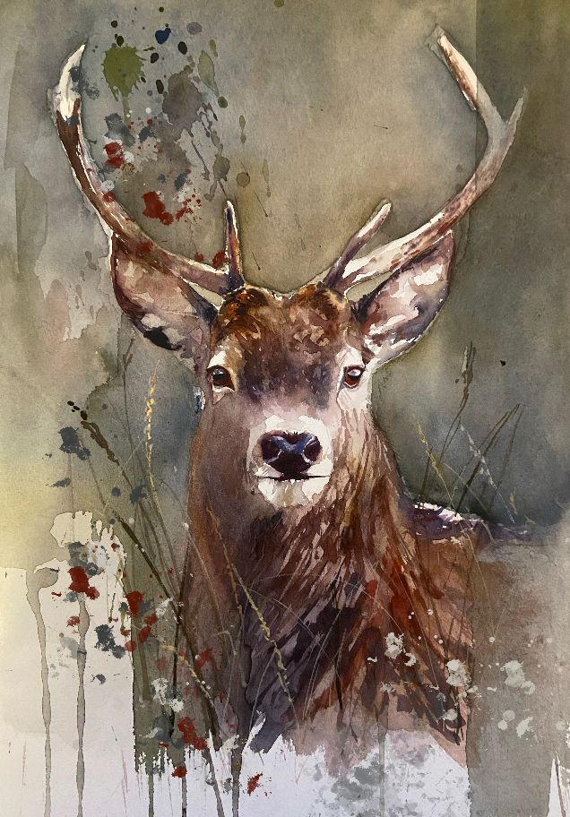I then photographed it and uploaded the image in Procreate to experiment with digital splashes 