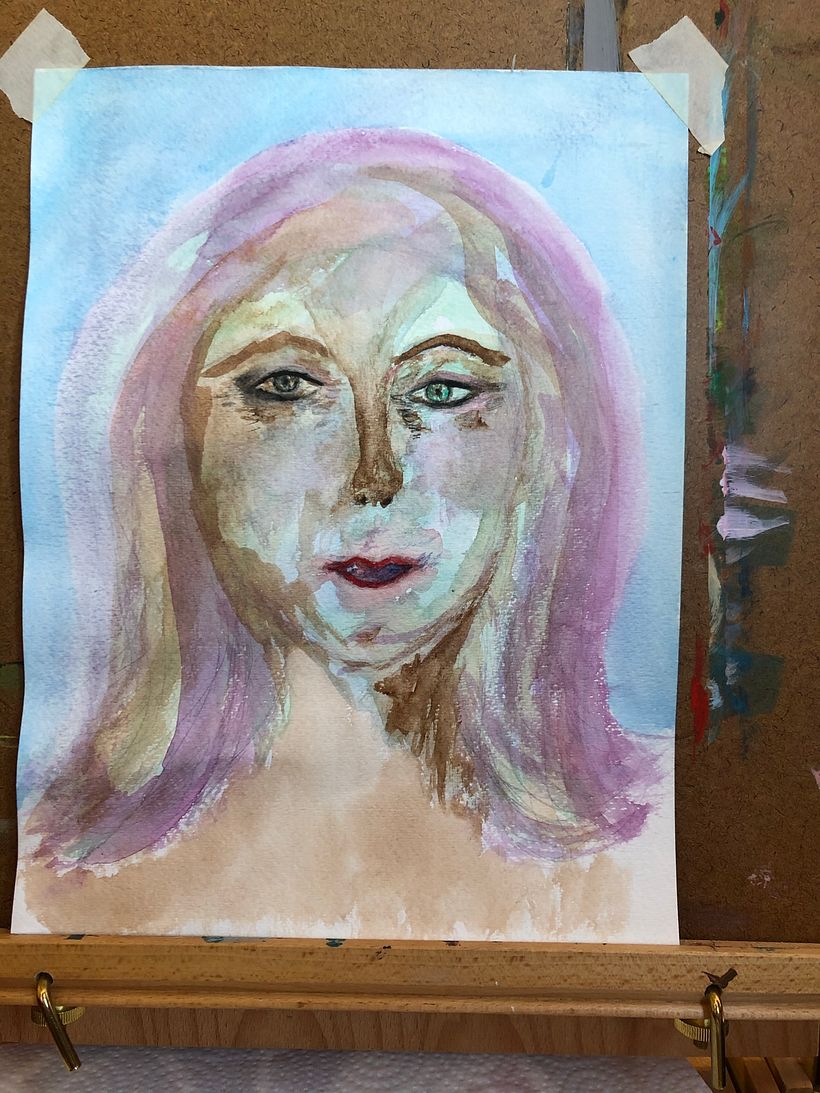 My project in Artistic Portrait with Watercolors course 3