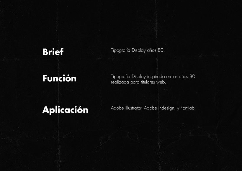 Tipografía Display Años 80 4