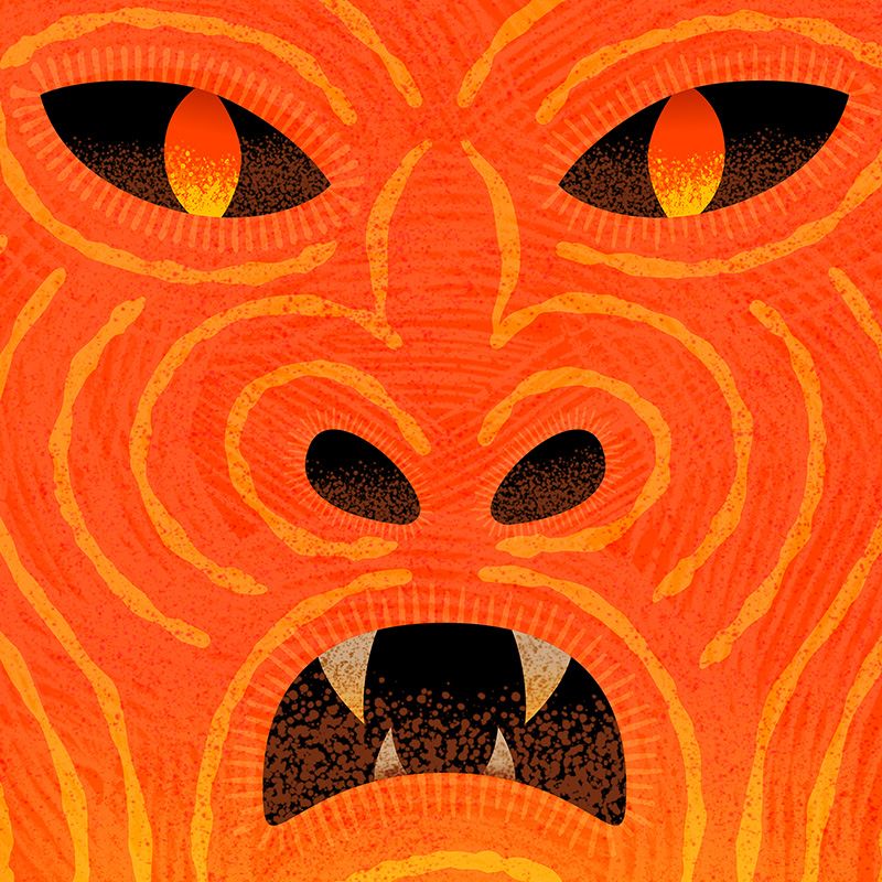 Los trazos amarillos son pinceles vectoriales.