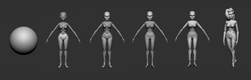 Sculpting Process of Poison Ivy.