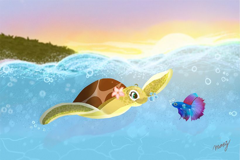 Another option of the final illustration (color balance).