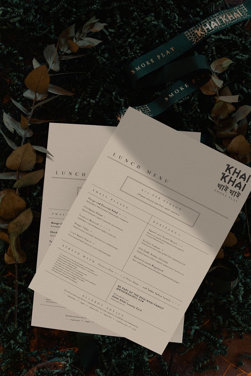 Khai Khai Lunch Menu.