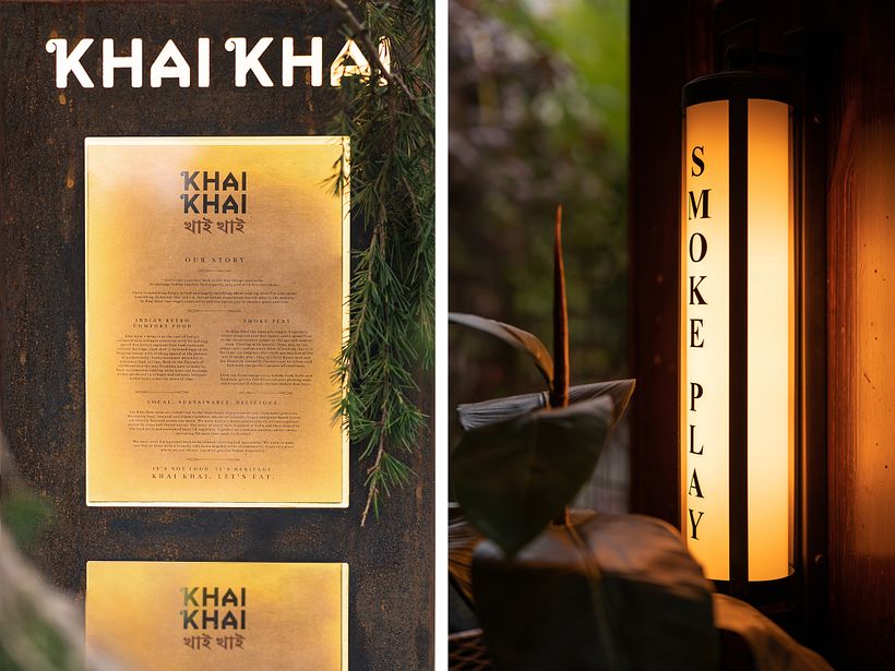 Menu box (left) and customised lighting (right)