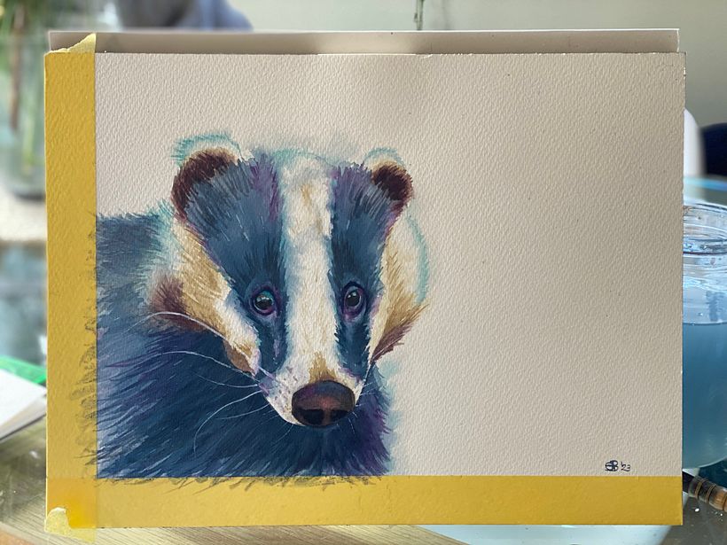 Finishing touches - whiskers etc - not happy with the turquoise edges