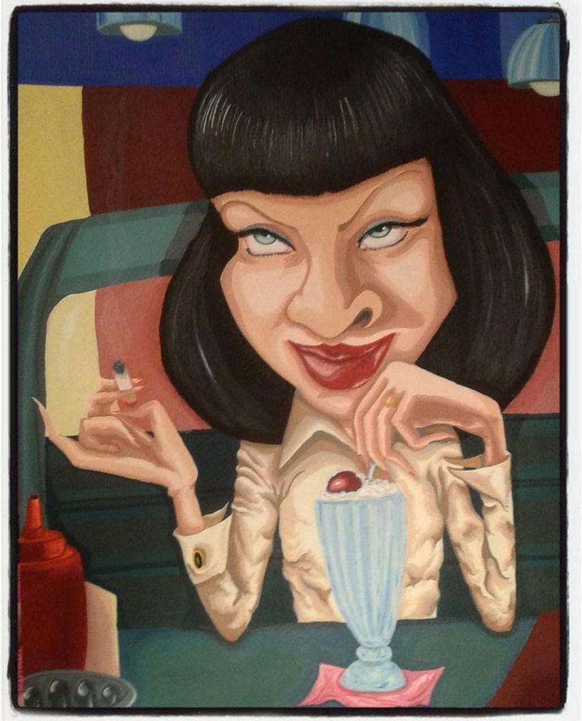 Uma Thurman / Mia Wallace. Film: Pulp Fiction (Acrílico)